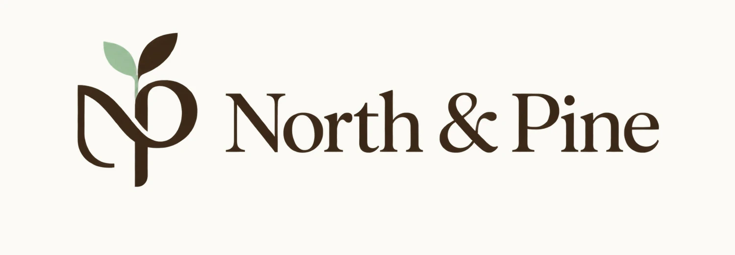 North and Pine monogram and wordmark proposal