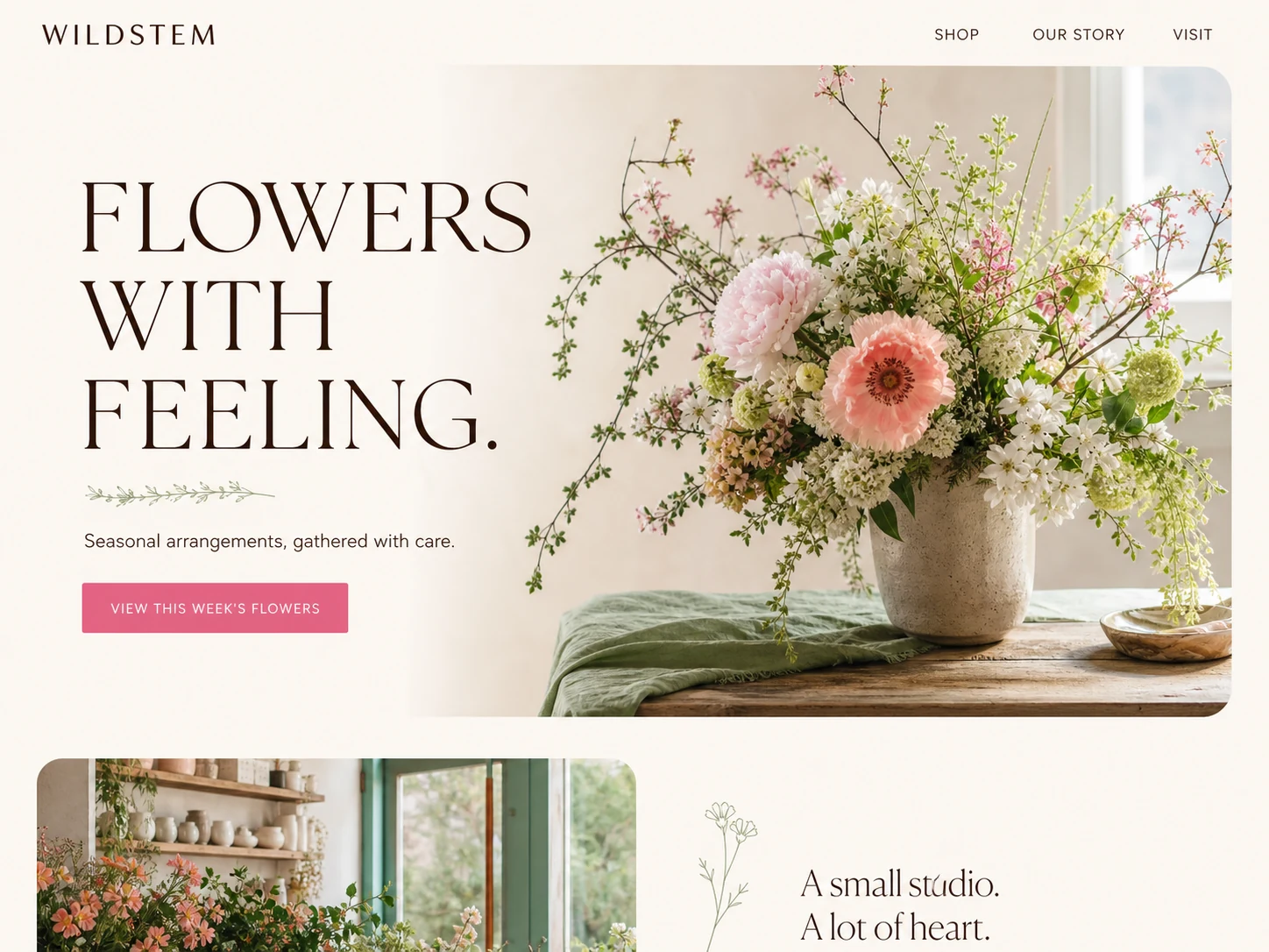 Generated Wildstem florist website preview